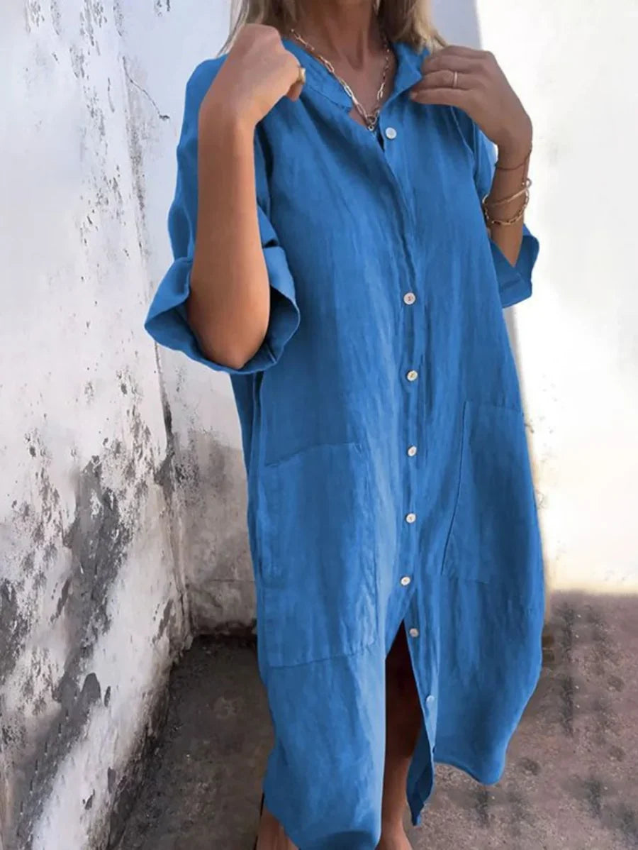Tryphena™ | Effortless Shirt Dress