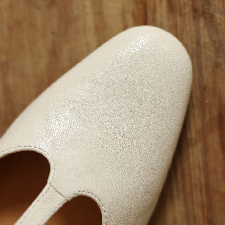 Jocelyn | Leather T-Strap Block Heels