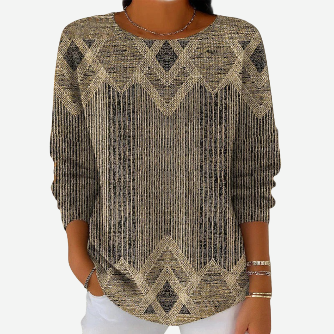Leanne | Geometric Jacquard Sweater
