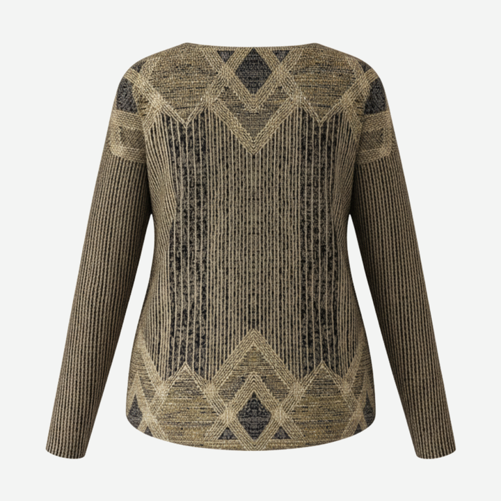 Leanne | Geometric Jacquard Sweater