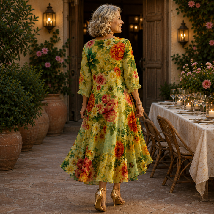 Janessa™ | Effortless Floral Midi Dress