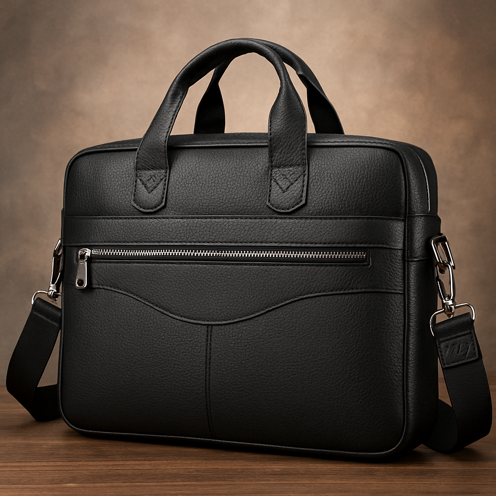 Tyler - Classic Leather Crossbody Briefcase