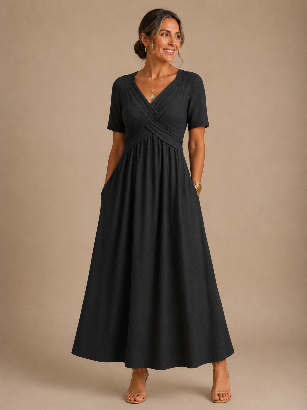 Angeli™ - Elegant Midi Dress