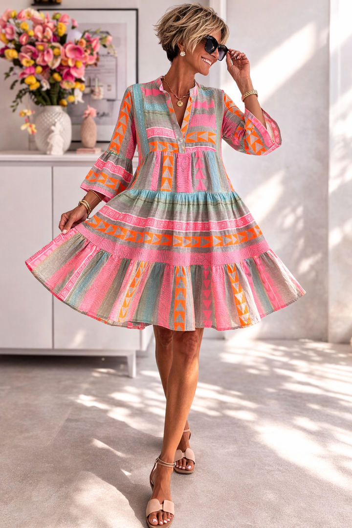Nora | Vibrant Midi Dress Breezy Comfort Weekend Style