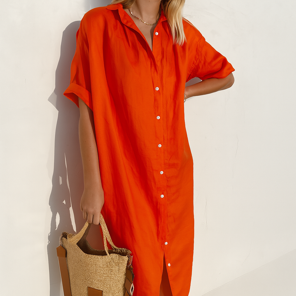Valisse | Women's Linen Shirt Dress