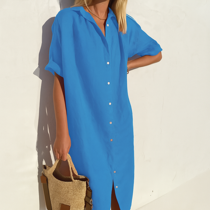 Valisse | Women's Linen Shirt Dress