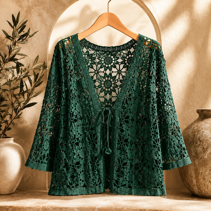 Albertine | Floral Crochet Cardigan
