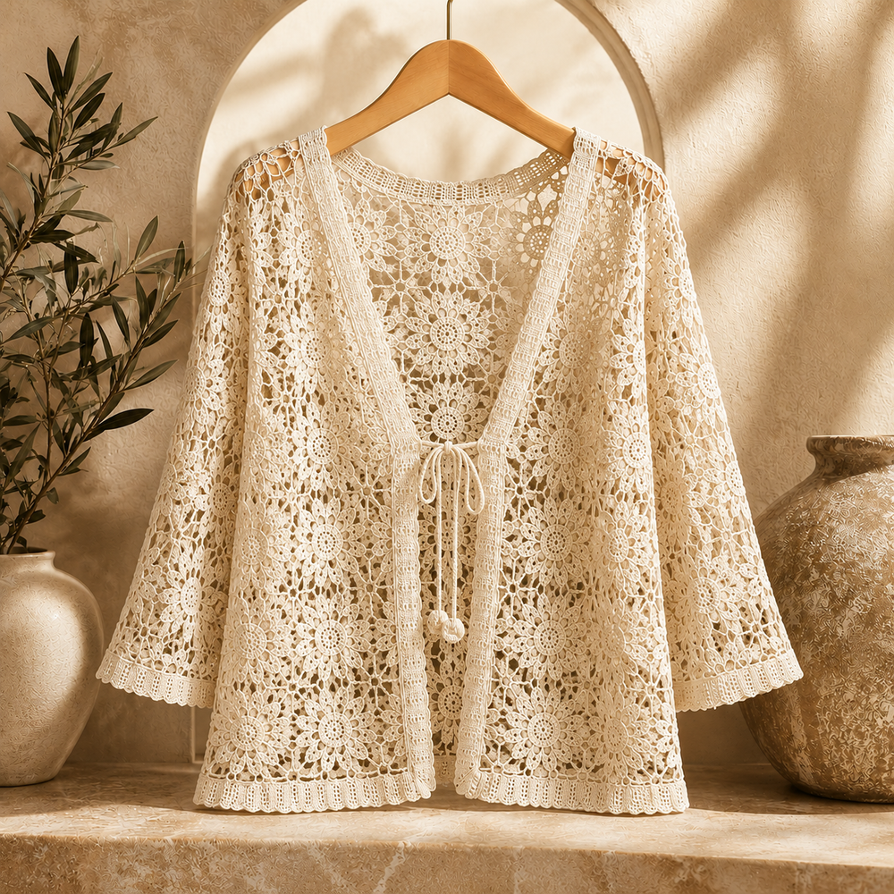 Albertine | Floral Crochet Cardigan