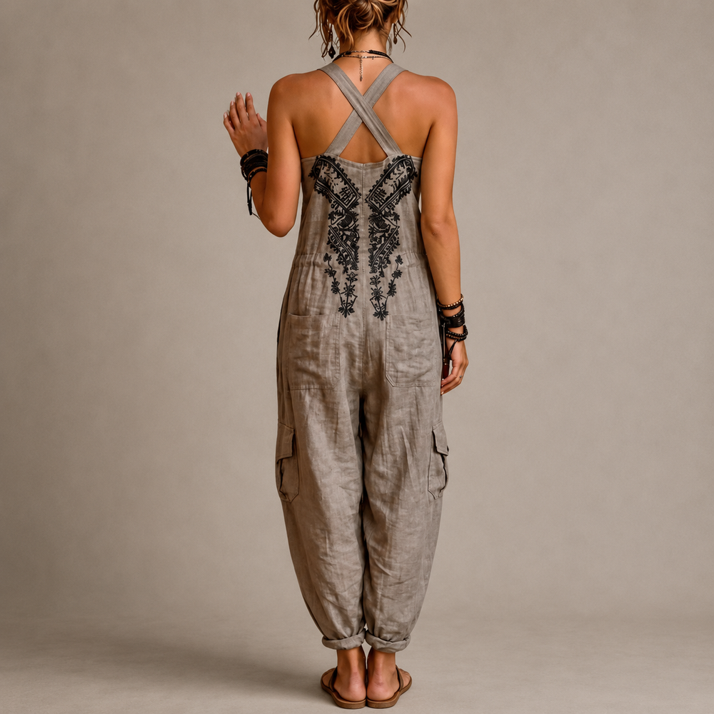Astrid | Bohemian Embroidered Jumpsuit