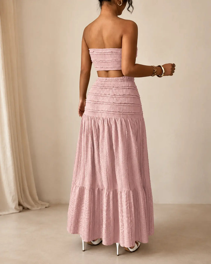 Aria | Smocked Maxi Skirt Set