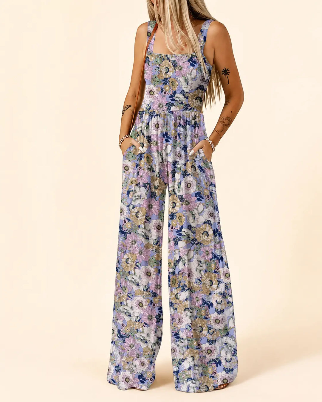 Camille | Smocked Wide-Leg Jumpsuit