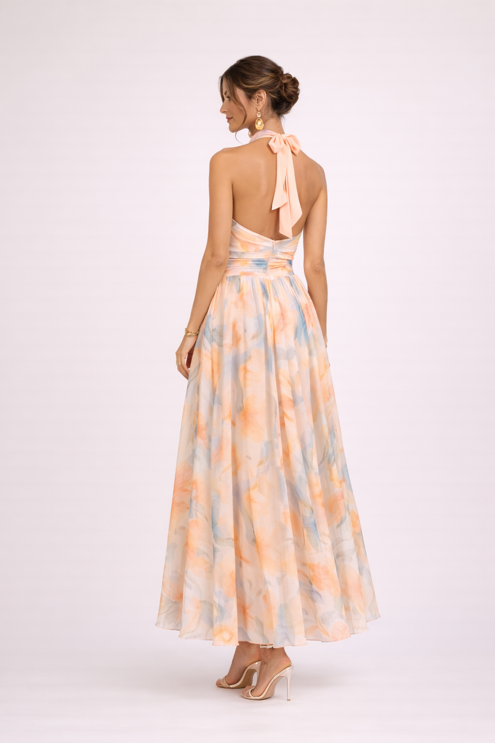 CAMILLE - Halter Dress Watercolor