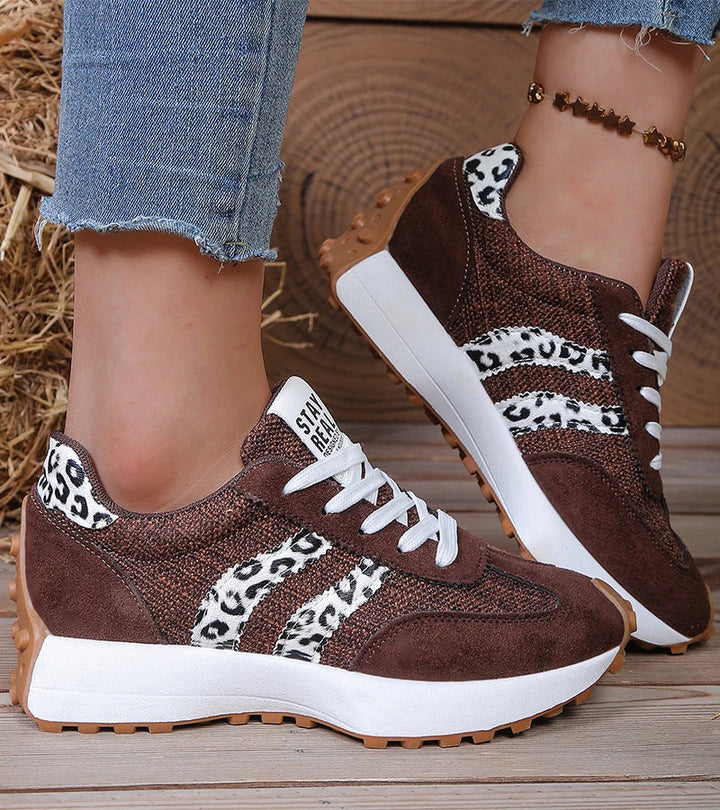 Ginny | Everyday Comfort Trainers — Brown Leopard