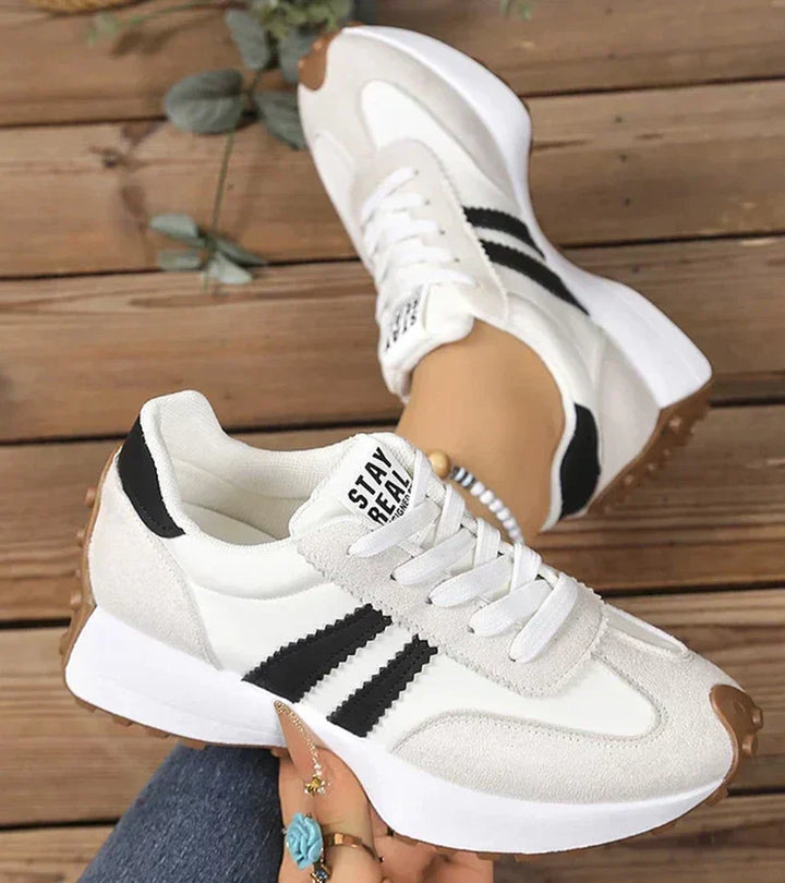 Ginny | Everyday Comfort Trainers — Cream & Black