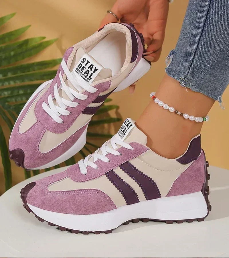 Ginny | Everyday Comfort Trainers — Pink & Plum