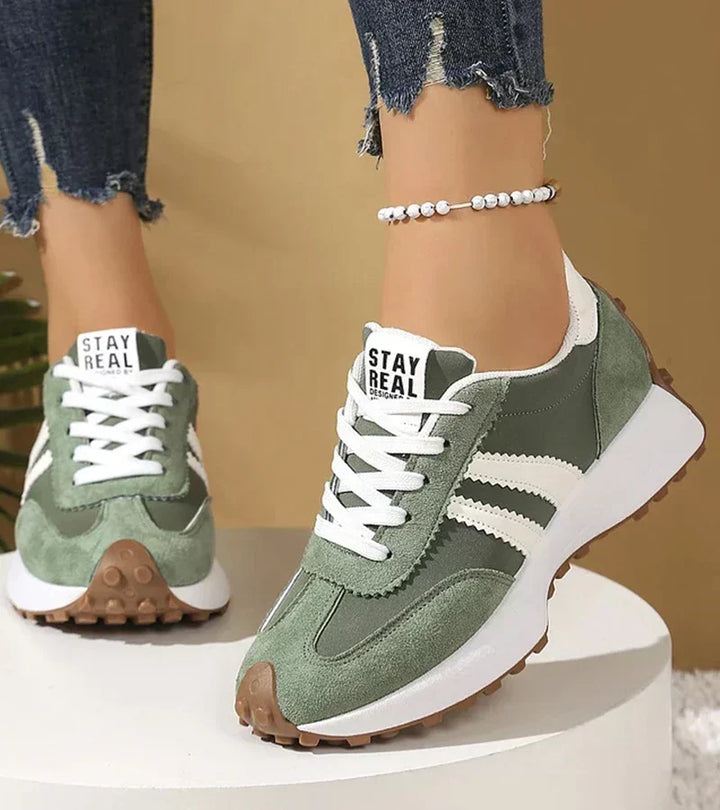 Ginny | Everyday Comfort Trainers — Sage & White