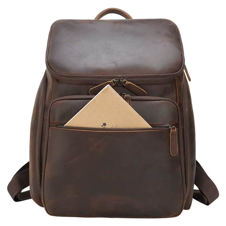 Nicholas - Men's Classic Leather Laptop Backpack