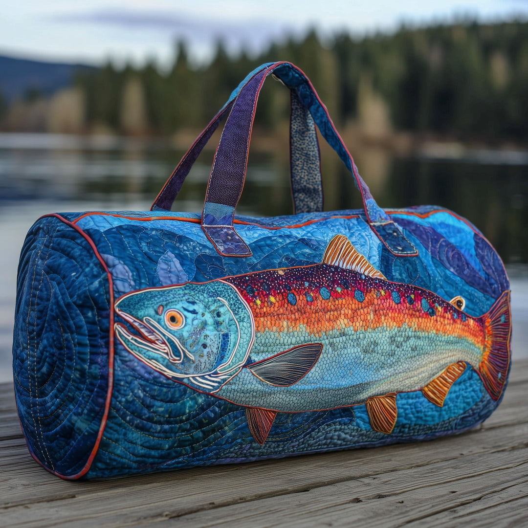 Reinilde™ | Salmon Fish Quilted Weekend Bag