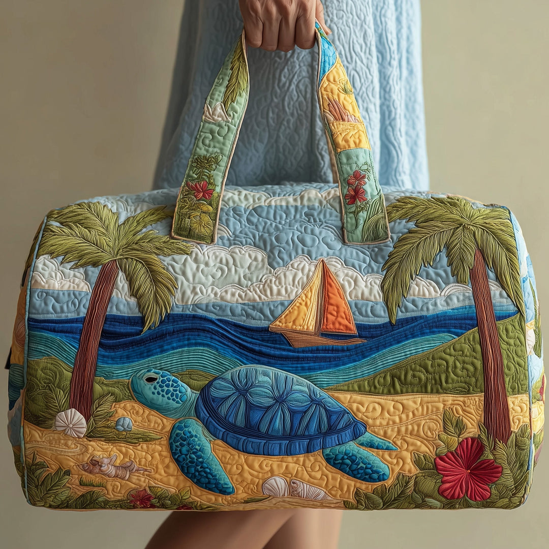 Marceline™ | Tropical Beach Quilted Weekend Bag