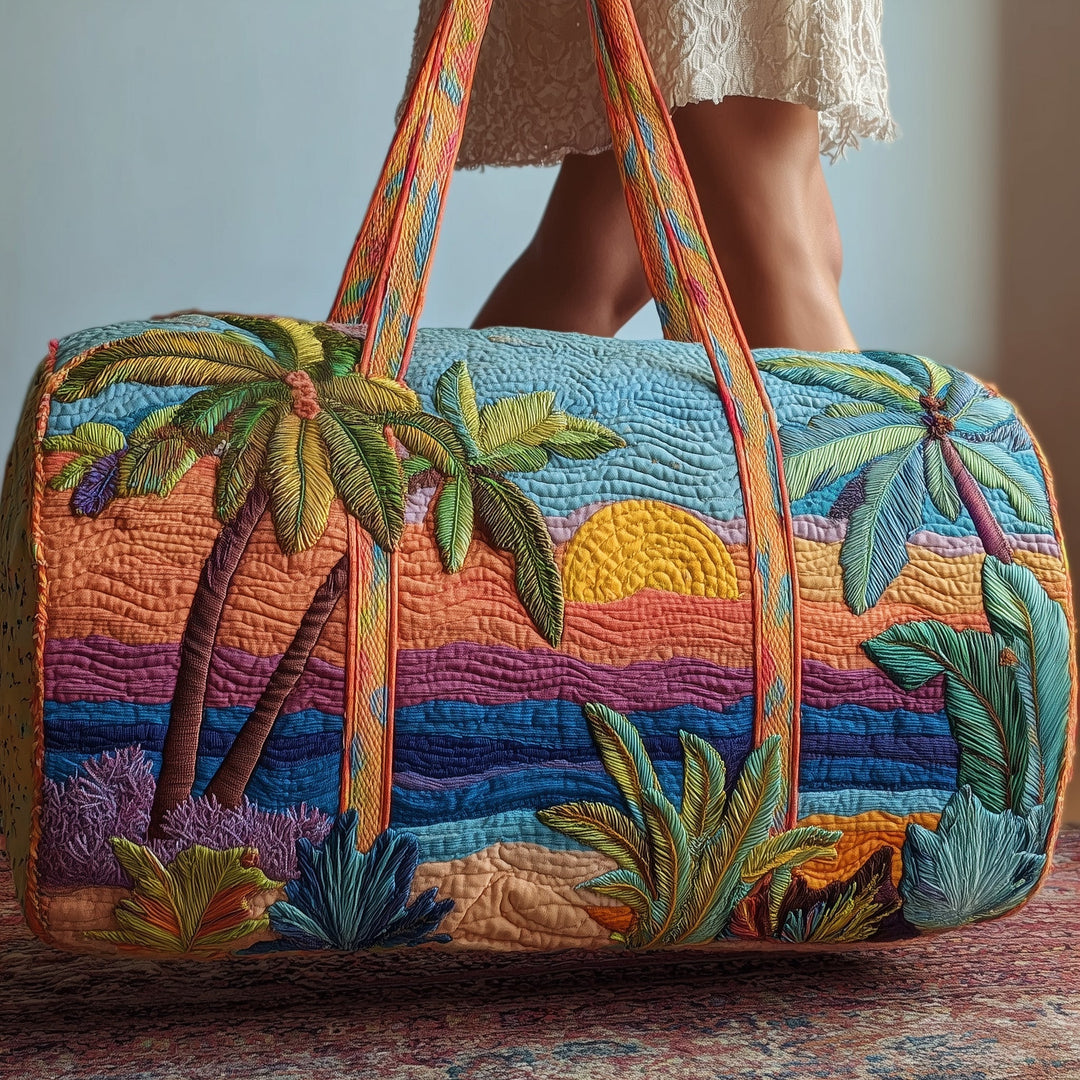 Mieke™ | Tropical Beach Quilted Weekend Bag