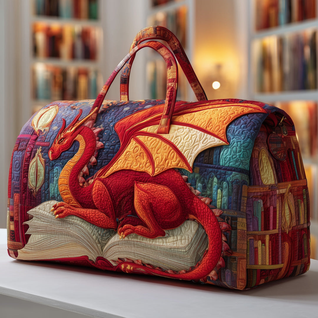 Harriette™ | Library Dragon Quilted Weekend Bag