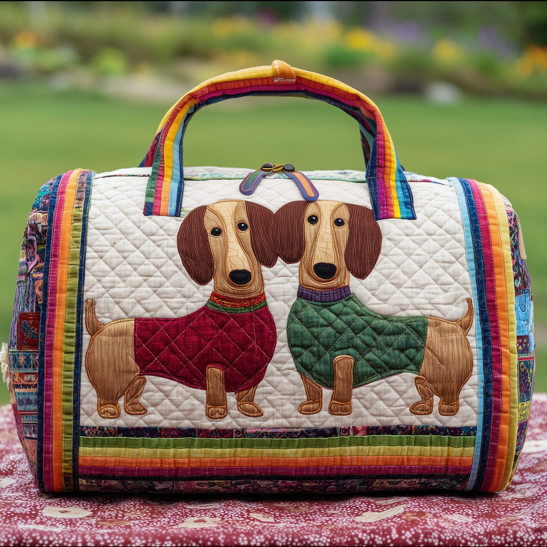 Marthe™ | Dachshund Quilted Weekend Bag