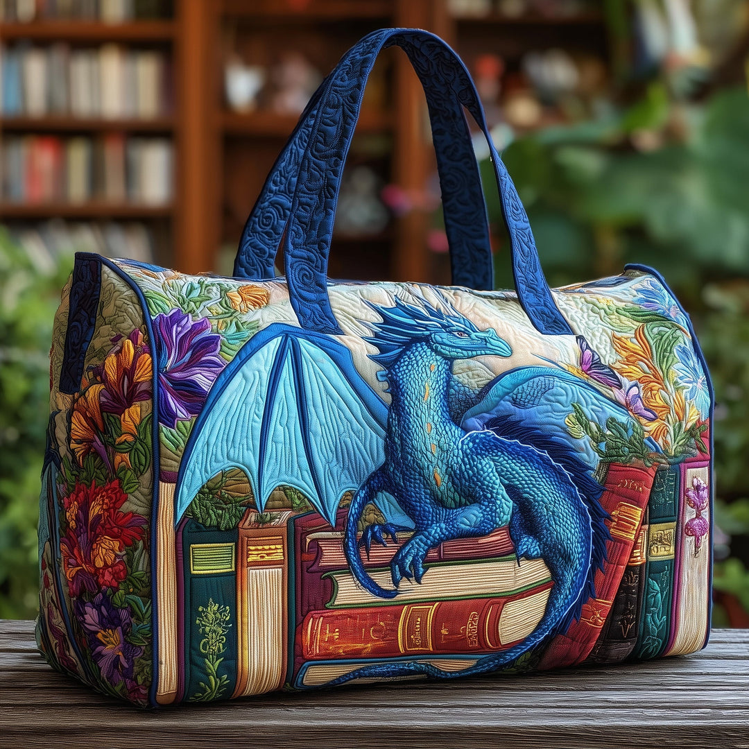 Jeanneke™ | Dragon and Books Quilted Weekend Bag
