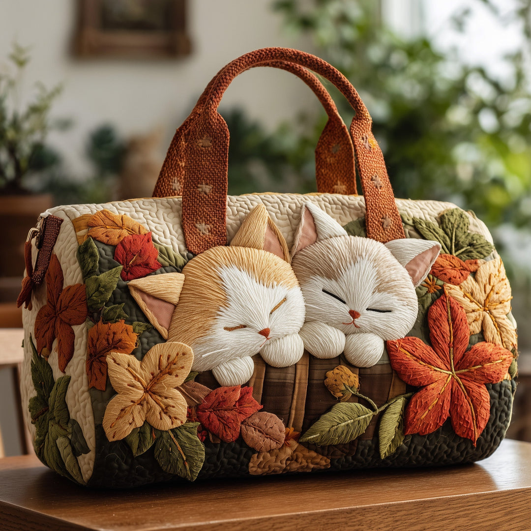 Annelien™ | Autumn Cat Quilted Weekend Bag