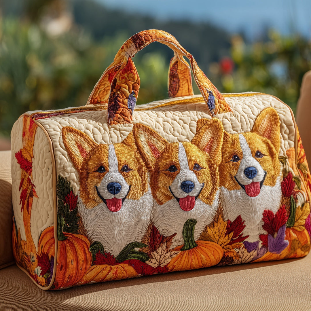 Bathilde™ | Corgi Joy Quilted Weekend Bag