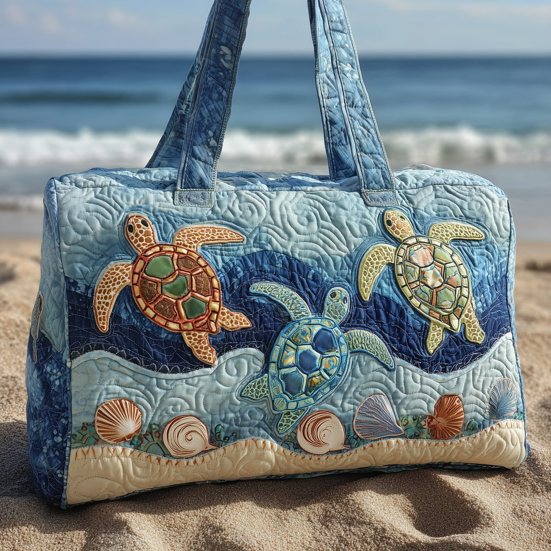 Leonarda™ | Sea Turtle Haven Quilted Weekend Bag