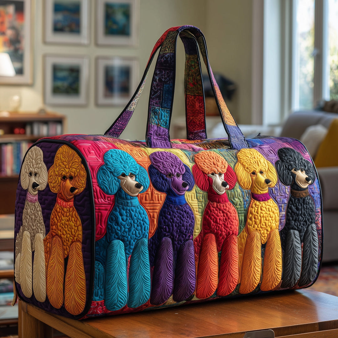 Gilberte™ | Whimsical Poodle Quilted Weekend Bag