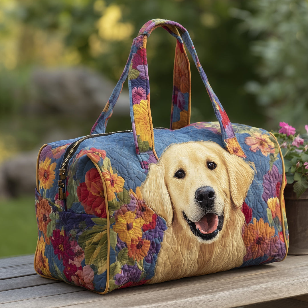 Isaure™ | Golden Retriever Quilted Weekend Bag