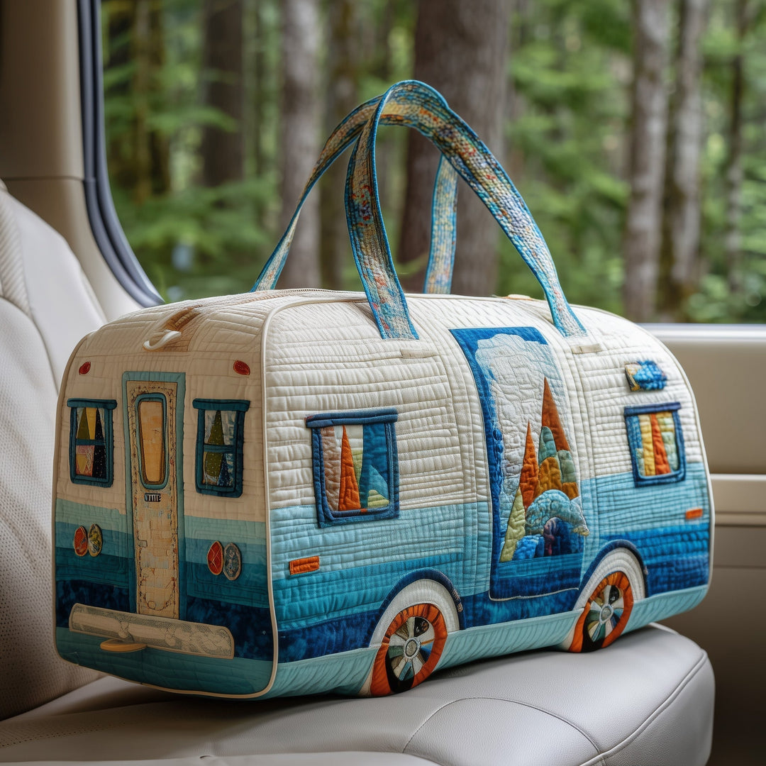 Aafke™ | Vintage Camping Trailer Quilted Weekend Bag