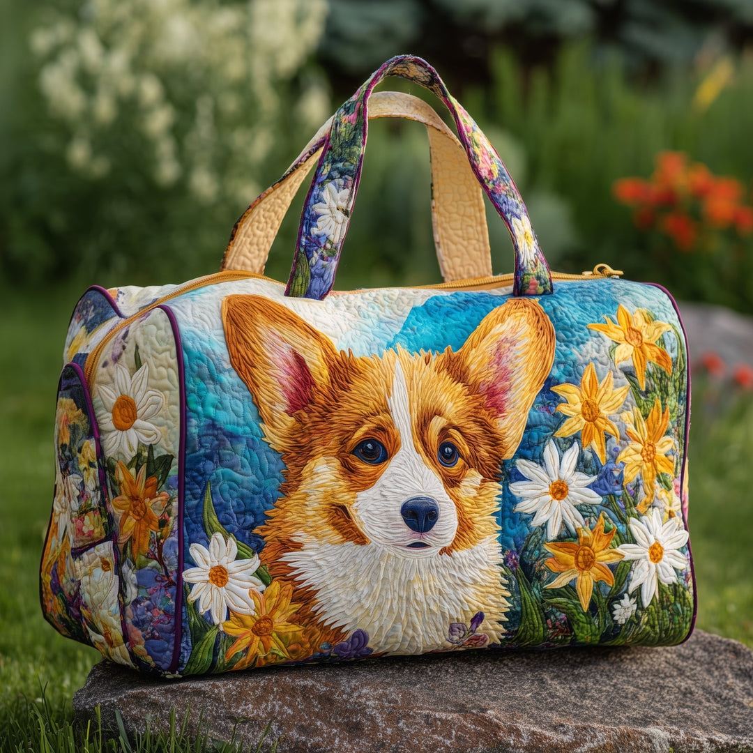 Grizelda™ | Adorable Corgi Quilted Weekend Bag
