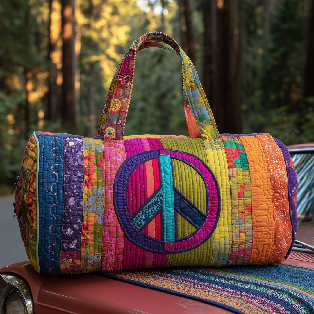 Julitta™ | Peace Sign Quilted Weekend Bag
