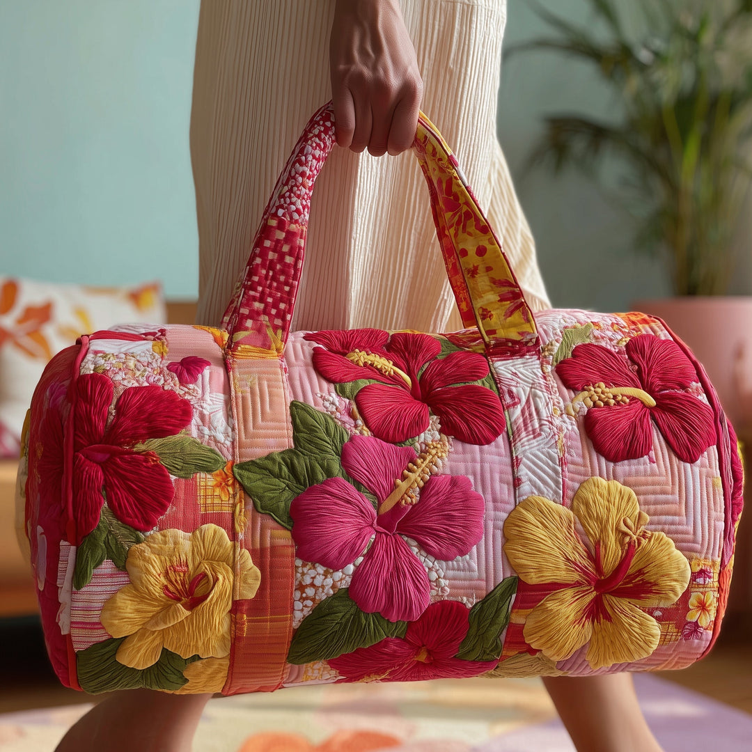 Mirjam™ | Summertime Hibiscus Quilted Weekend Bag