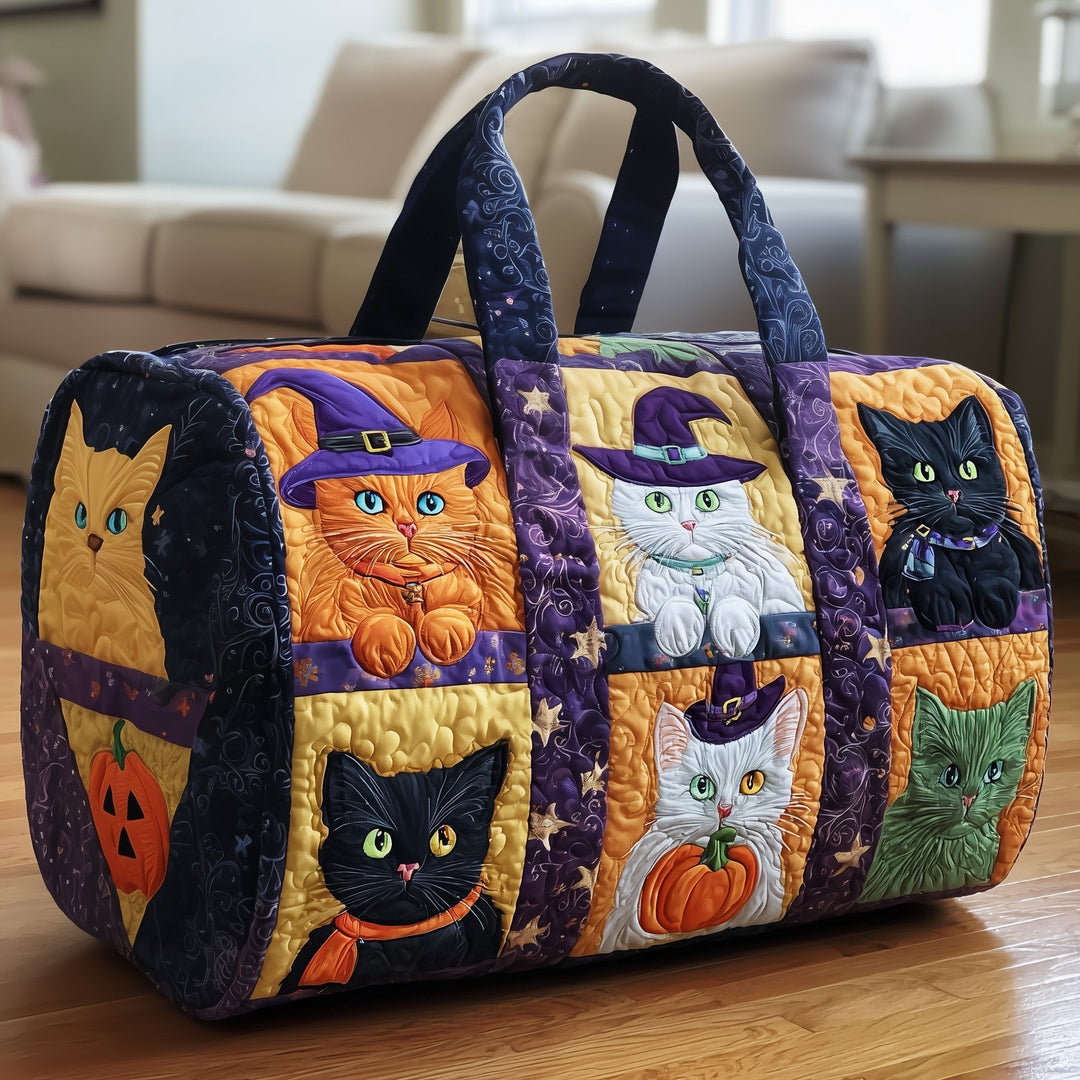 Placidia™ | Halloween Cat Quilted Weekend Bag