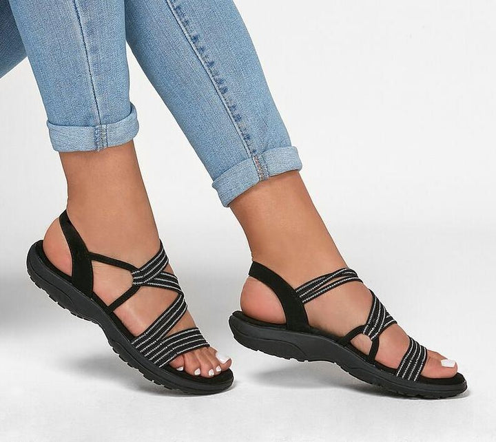 Lightweight Women's Sandals With Elastic Straps And Open Toe