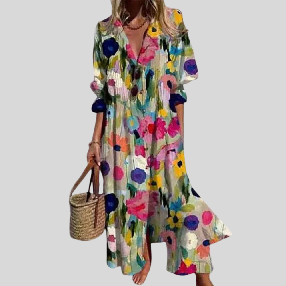 Zariah | Elegant Long Bohemian Style Dress