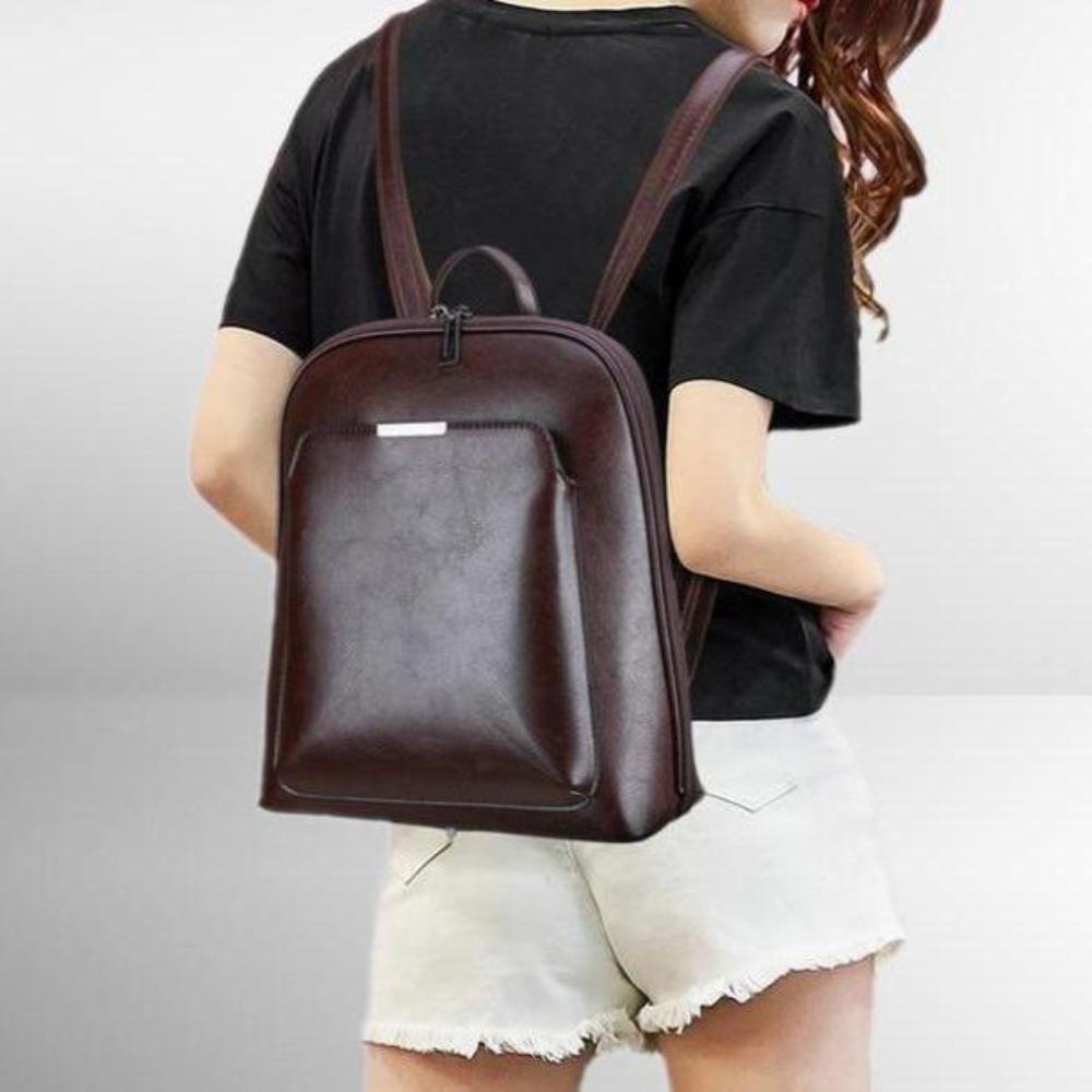 Sleek Classic Double-Zip Backpack