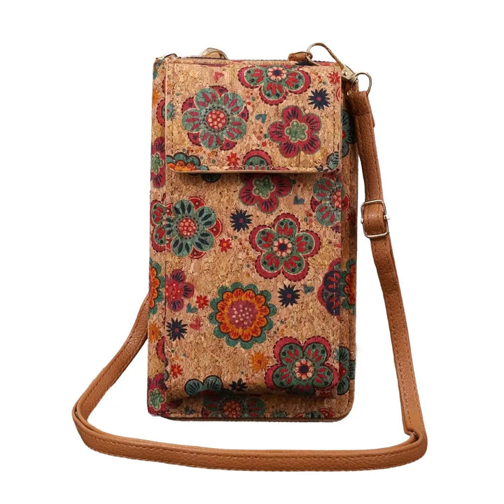 Bohemian Floral Crossbody Wallet in Lila