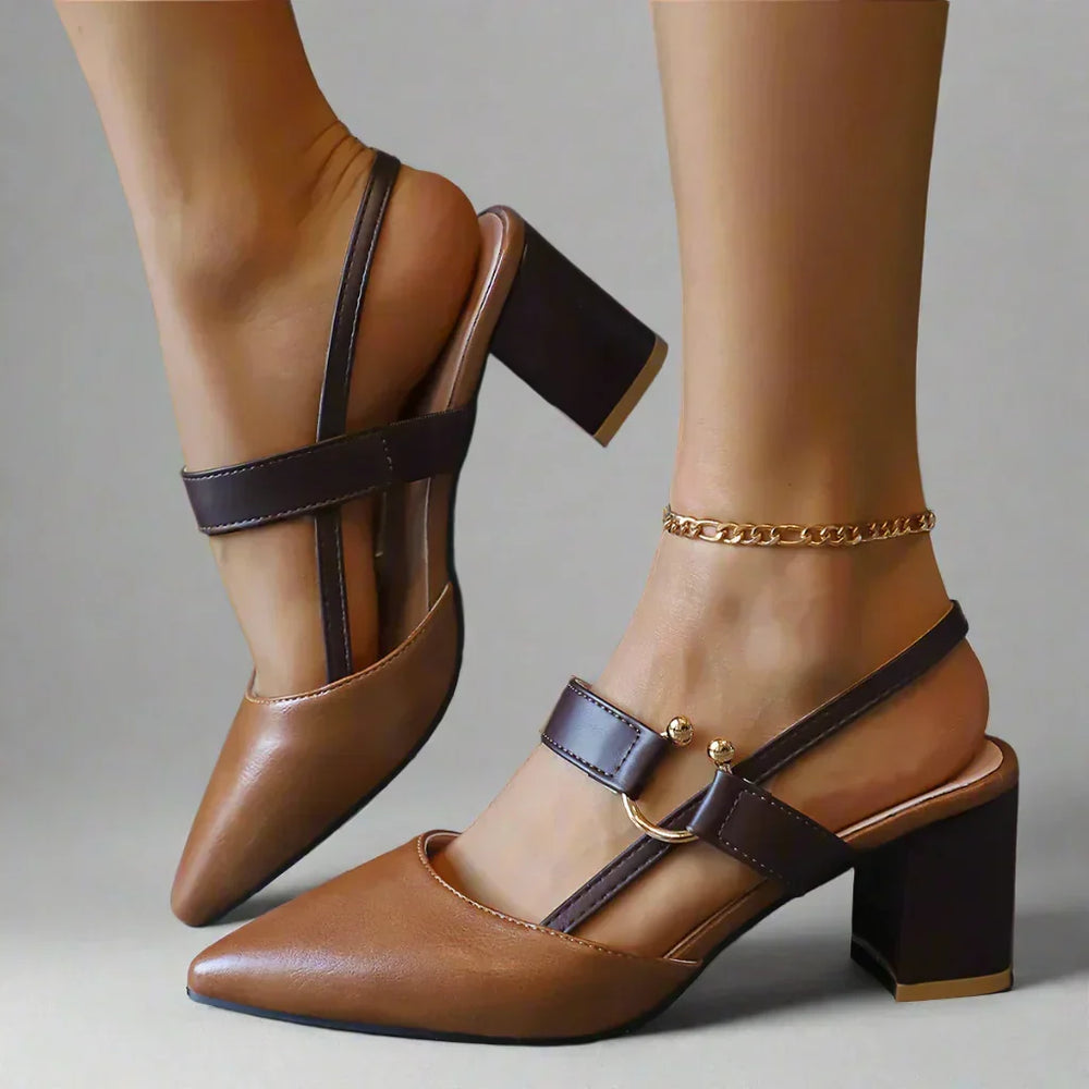 Daphne | Buckle Mary Jane Block Heels