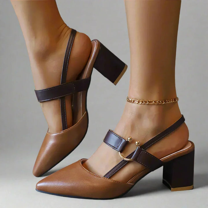 Daphne | Buckle Mary Jane Block Heels