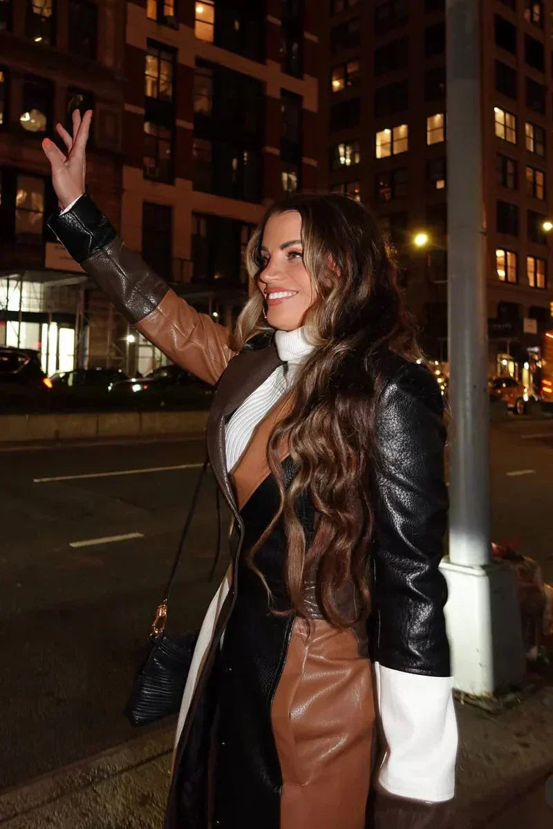 Norelle Structured Trench Coat with Contemporary Accents