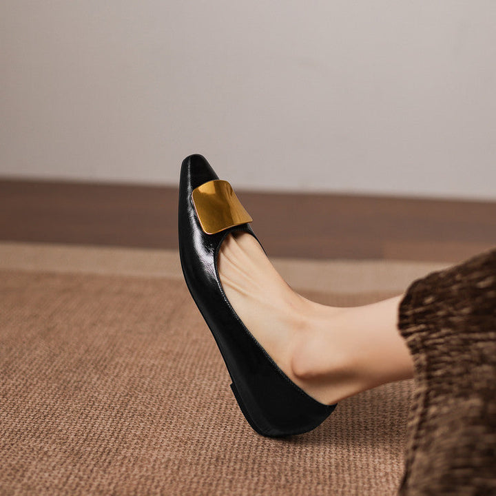 Relia Genuine Leather Flats