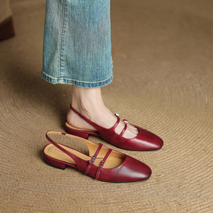 Elira Genuine Leather Flats