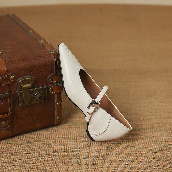 Edwina | Pointed-Toe Mary Jane Flats