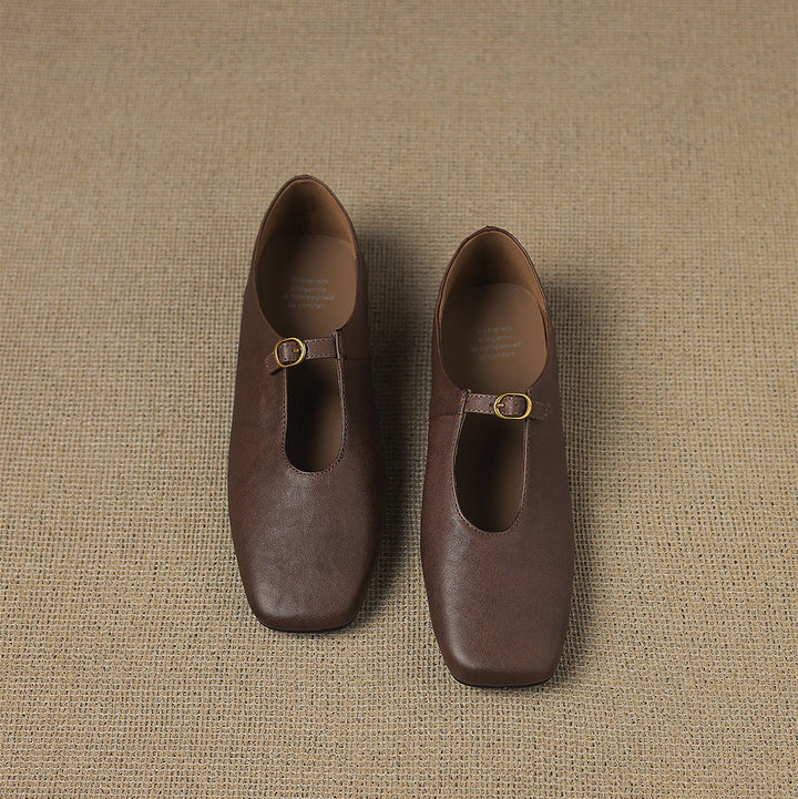 Elspeth | High-Vamp Mary Jane Flats