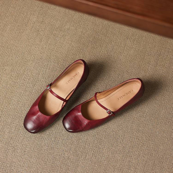 Seren Genuine Leather Flats