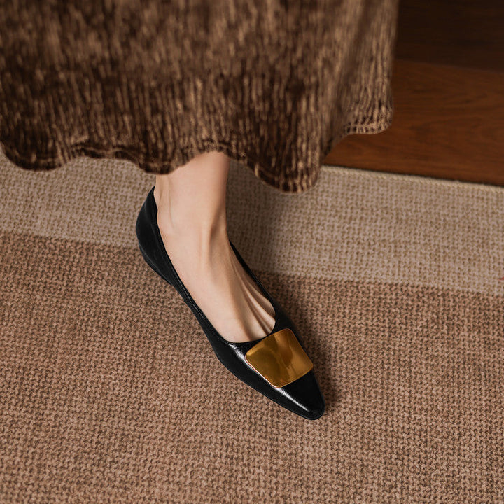 Relia Genuine Leather Flats